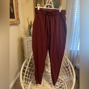 Burgundy Lululemon Drawstring Joggers